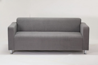 Диван прямой Томи, 180 см, велюр, серый графит