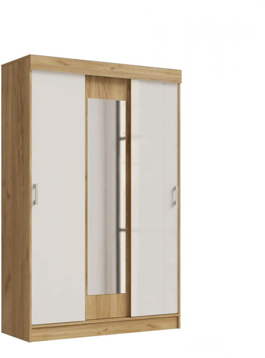 Бася Шкаф-купе (Дуб крафт белый/Графит)