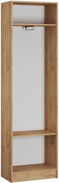 Ямайка Шкаф ЯПШ-1 (600*2100*350) дуб крафт золотой/белый