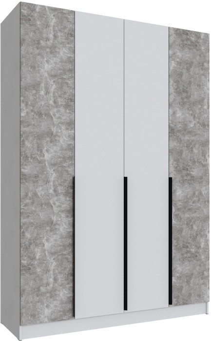 Шкаф Мадрид, композиция 18, Белый/Ателье светлое