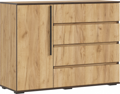 Норд Комод 1 дверь 4 ящика (1200), Дуб крафт