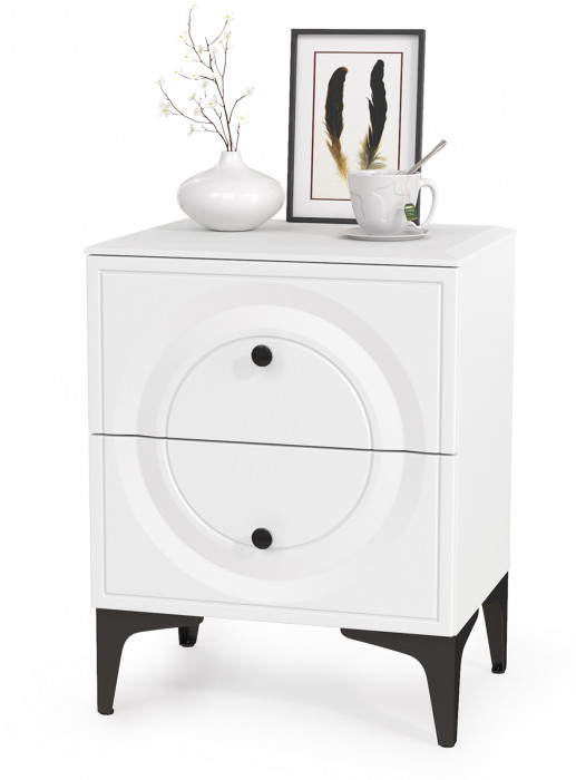 Валенсия Гостиная 16.45 Тумба под ТВ + 13.291 Тумба, цвет ЛДСП белый шагрень/МДФ белый шагрень, ШхГхВ 182,3х38,4х63,7 см.