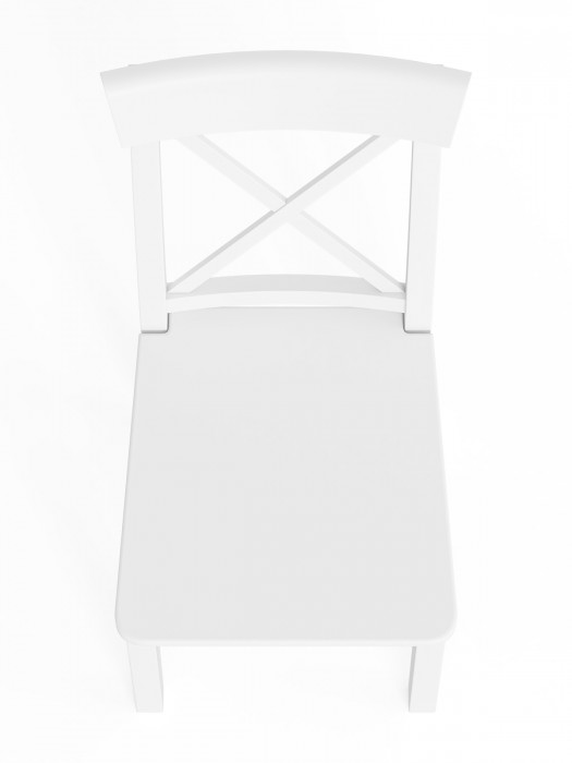 Стул Мебель--24 разборный Гольф-14, цвет белый, деревянное сиденье белое, ШхГхВ 41х42х95 см., от пола до верха сиденья 47 см.