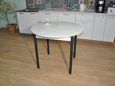 Стол обеденный Ника Бетон пайн белый/черный