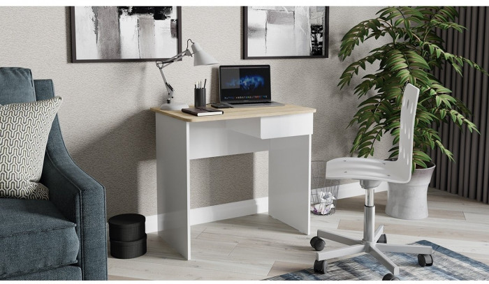 Diamond Стол компьютерный тип 1 (Дуб Сонома/Белый)