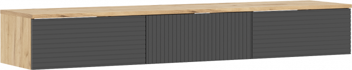 Флэш Модульная Гостиная, вариант №2, Браш графит/Дуб крафт