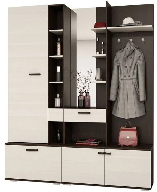 Модульная прихожая Инес (композиция 1) (Венге / лоредо)