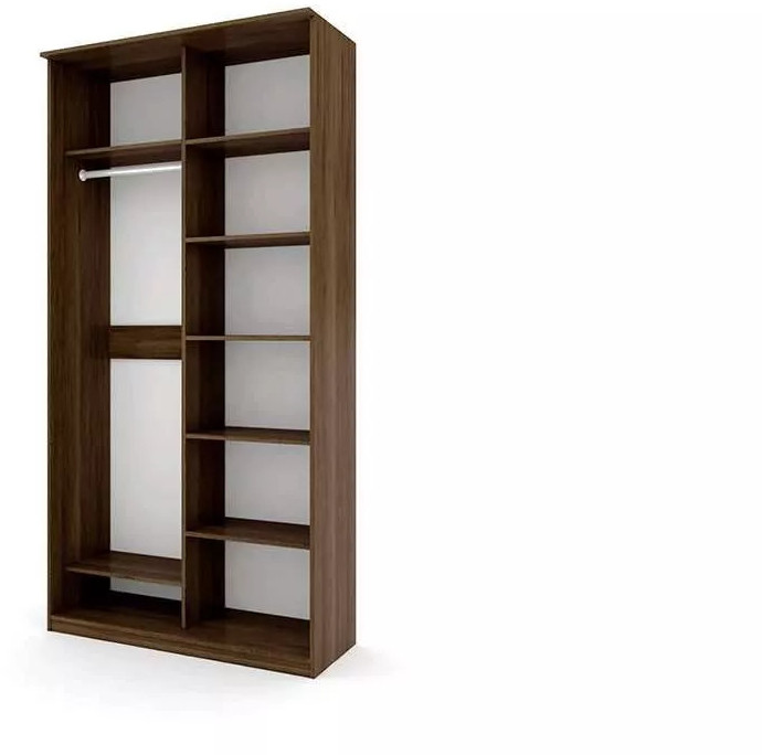 Шкаф купе Модерн 1190х600 2-х дверный 2-х секционный зеркало венге