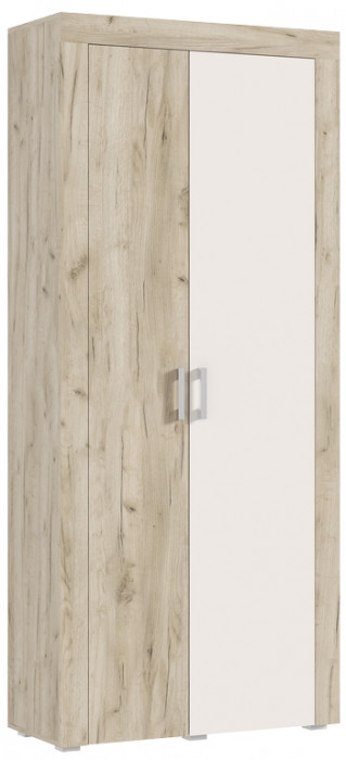 Шкаф 2-х створчатый Ангара, Крафт серый/Кашемир