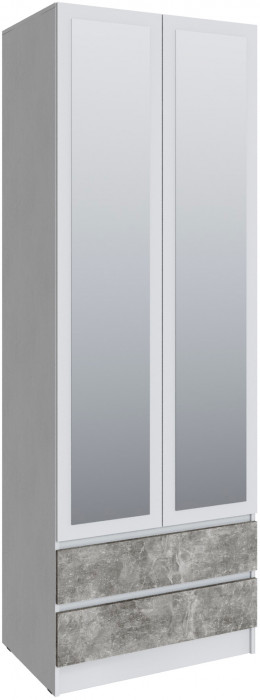 Шкаф Мадрид, композиция 19, Белый/Ателье светлое