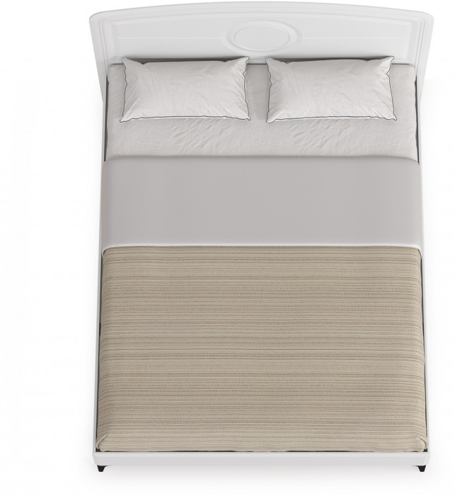 Валенсия Спальня 11.36.01 Кровать + ортопед, ЛДСП белый шагрень/МДФ белый шагрень