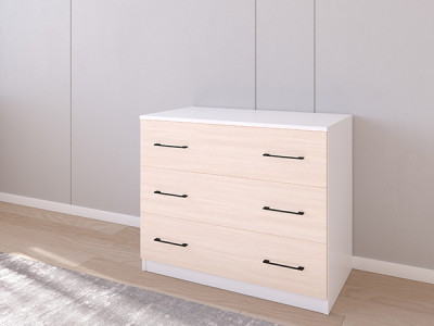 Комод 01/16 90х50х75 Белый/Дуб молочный