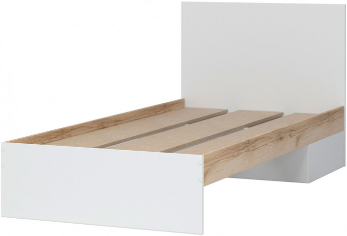 Юкки КР-900 Кровать 90х200 Дуб делано/Белый