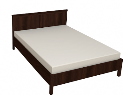 Кровать с ортопедическим основанием (металл) Sherlock 44 120х200, орех