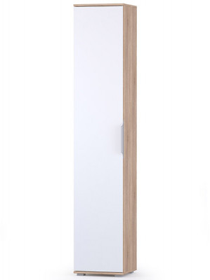Куба Шкаф 13.29, цвет дуб сонома/белый премиум, ШхГхВ 40х38,3х210,6 см., универсальная сборка