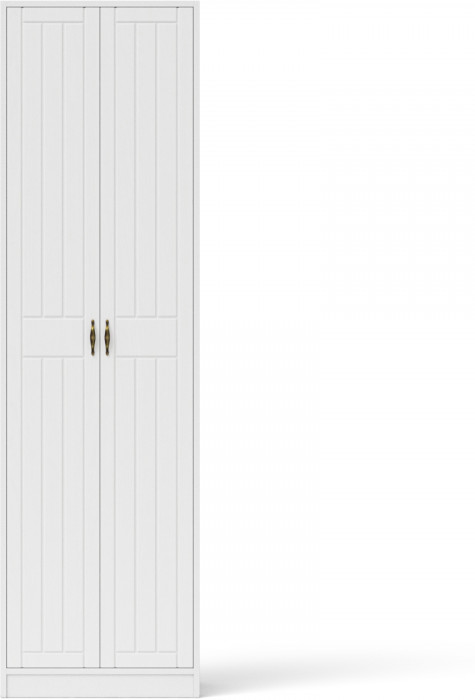 Прихожая П-6 Шкаф, белая шагрень/фасады МДФ белое дерево фрезеровка прованс