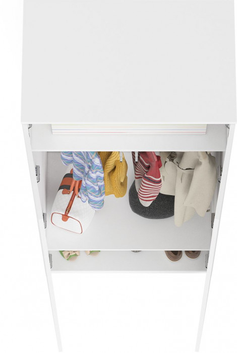 Мори Шкаф МШ800.1, цвет белый, ШхГхВ 80,4х50,4х209,6 см.