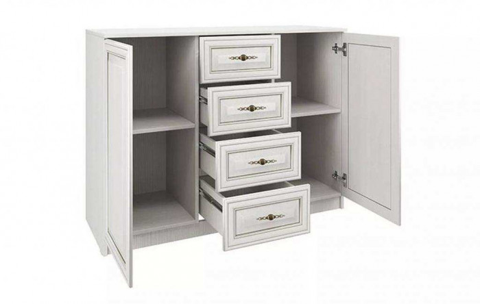 Габриэлла комод 06.65 Вудлайн кремовый/сандал белый