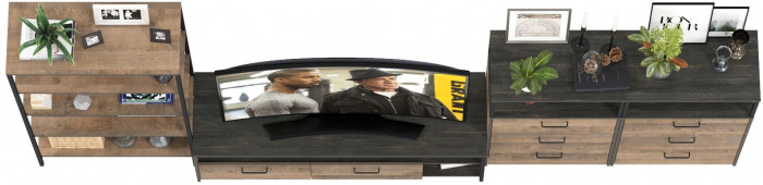 Трувор Гостиная 098, дуб гранж песочный/интра