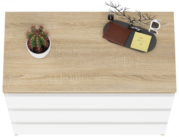 Мори Комод МК800.1, дуб сонома/белый