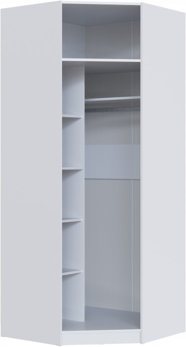 Шкаф угловой Апполия, Белый/Белый дуб