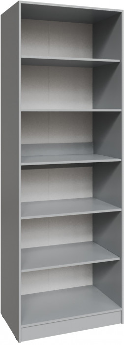 Шкаф Мадрид (0,8) с полками без зеркала, Камень серый