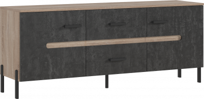 Ким Тумба ТВ (металл) Бетон графит, сонома