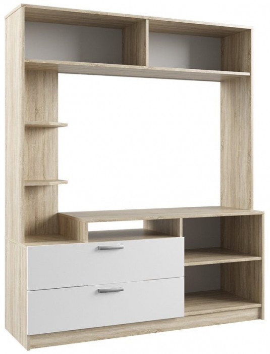 Модульная гостиная Софи, композиция 2, Белый глянец/Дуб Сонома