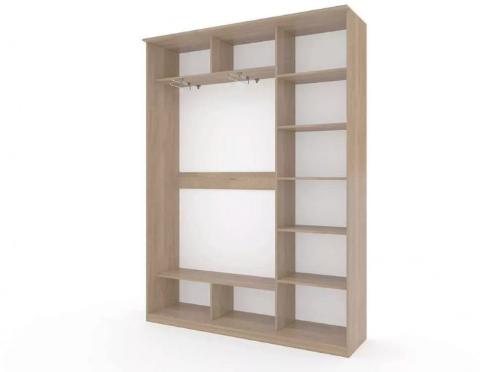 Шкаф купе Модерн 1776х450 3-х дверный 2-х секционный фотопечать №1 ясень