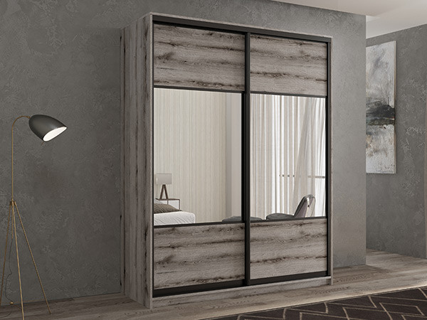 Шкаф-купе Кааппи 6 Эвок Окаменелый 140х60х230 см