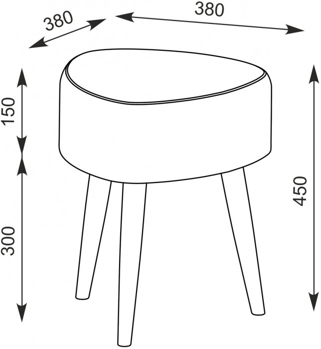 Афина Спальня 4-25901М1к.с. Трюмо + Банкетка 6-5134ТКчёр Ева, кашемир серый/ткань чёрная