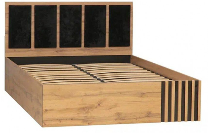 Кровать Либерти 51.21 с под. мех. Дуб вотан/Черный