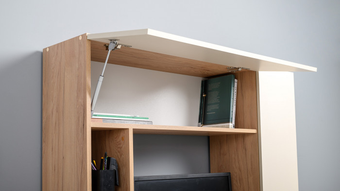 компьютерный стол Комфорт 12.71, гикори рокфорд натуральный/сатин