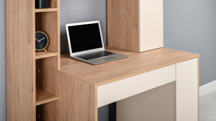 компьютерный стол Комфорт 12.71, гикори рокфорд натуральный/сатин