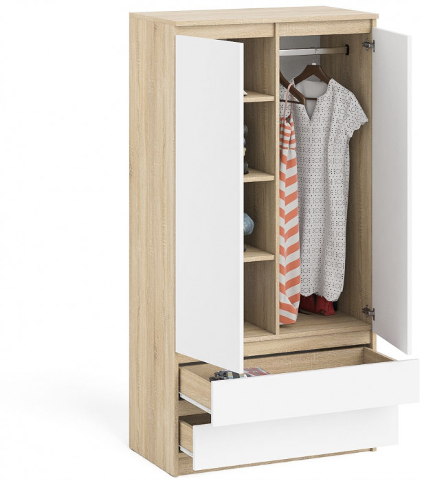 Мори Шкаф МШ900.1, дуб сонома/белый