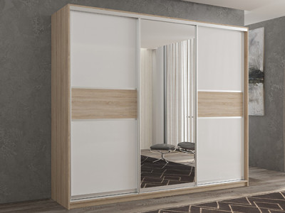 Шкаф-купе Кааппи 10 Сонома Светлый 210х45х230 см