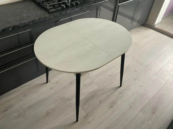 Стол обеденный Стиль-1 черный / Бетон пайн белый