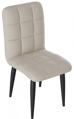 Франк ДП 2-17 Стул (конус) (Черный матовый/Кожзам Бежевый)