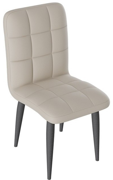 Франк ДП 2-17 Стул (конус) (Черный матовый/Кожзам Бежевый)