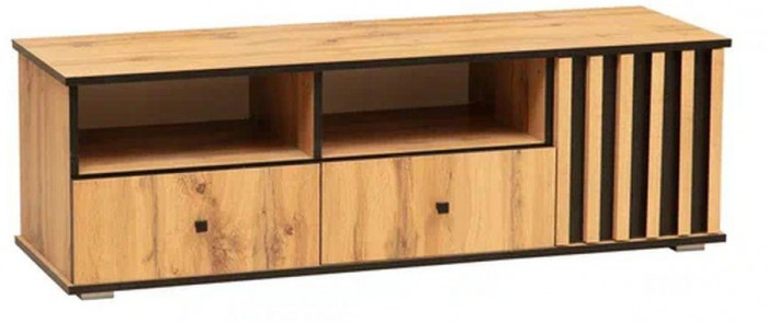 Тумба под ТВ Либерти 51.06 (опора h20) Дуб вотан/Черный