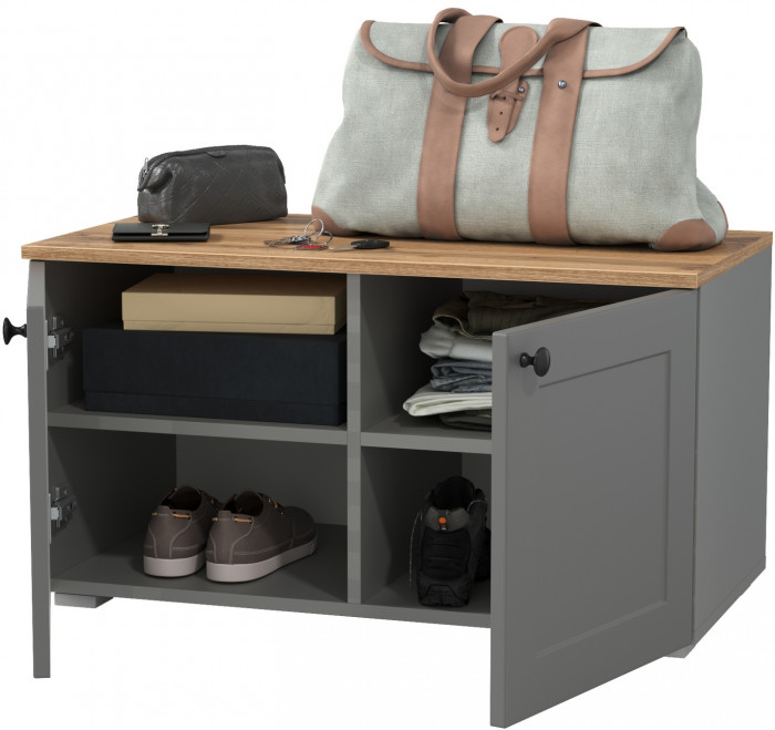 Остин 13.257 Тумба, серый графит/дуб крафт золотой