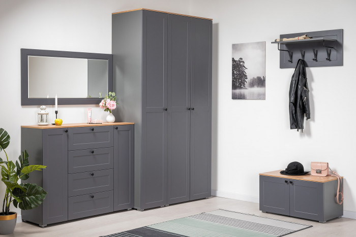 Остин 13.257 Тумба, серый графит/дуб крафт золотой