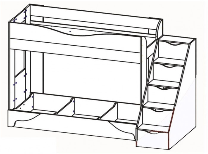 Латте 77-01 кровать-диван Бодега Светлый / Орех Донской / Велюр Кремовый