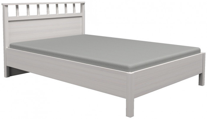 Кровать с ортопедическим основанием (металл) Sherlock 47 Люкс 160х200, ясень светлый