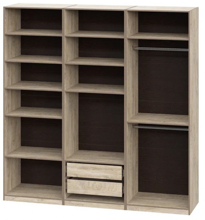 Шкаф без фасадов Этна 2.25 м. Комплект 3