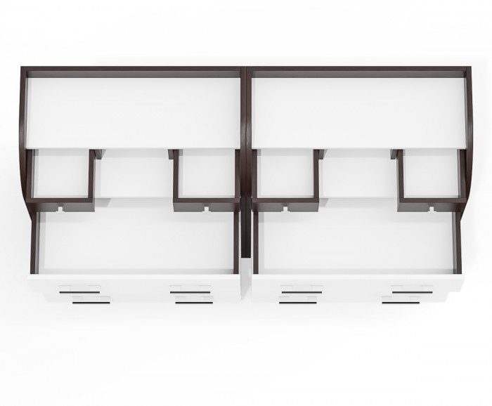 Два комода С-МД-К6 (Шесть), цвет венге/белый шагрень, ШхГхВ 160х43х110 см., 6 ящиков