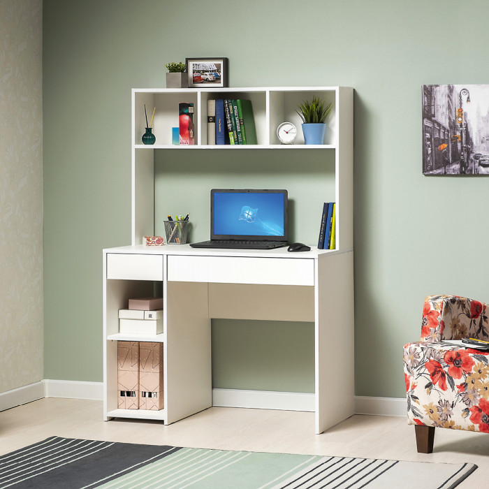 компьютерный стол Комфорт 12.77F, белый шагрень