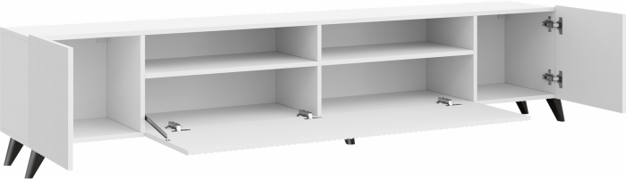 Тумба ТВ Сканди с опорами (Серый шифер / Грин Грей софт)