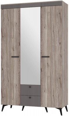 Шкаф 3-х створчатый Кассандра ШК-08, Дуб смоки, МФ14