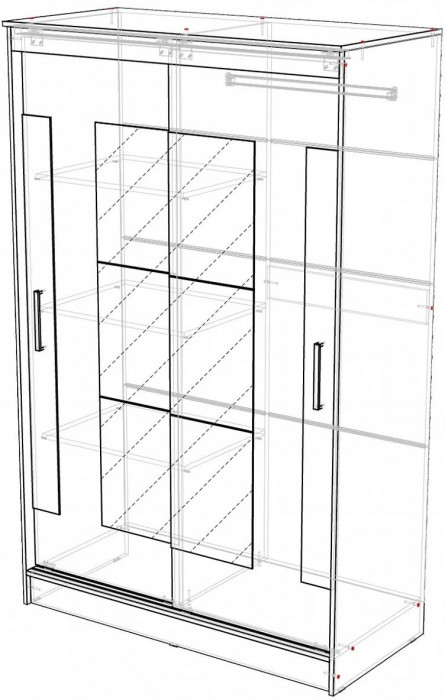 Элегант Шкаф-купе 2 (Венге / лоредо)